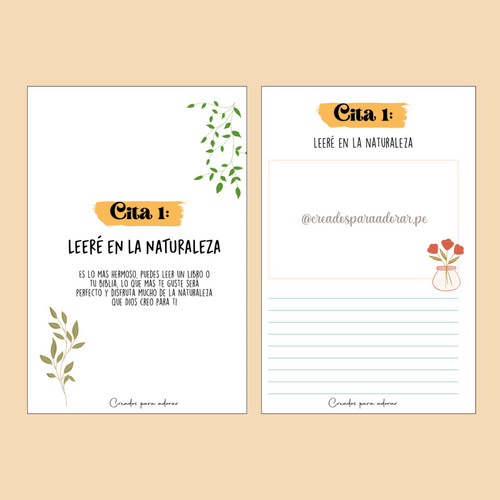 Libreta digital "52 citas con mi creador"